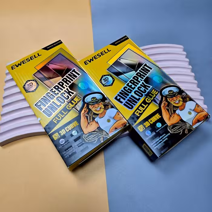 گلس خم فول چسب سامسونگ S22 UITRA برند ewesell