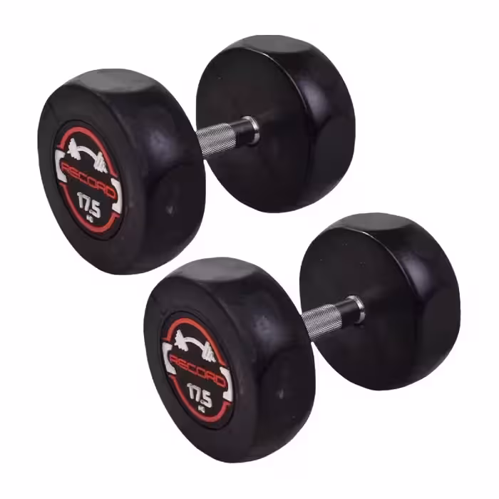 دمبل گرد استپ دار رکورد وزن 17.5 کیلوگرم