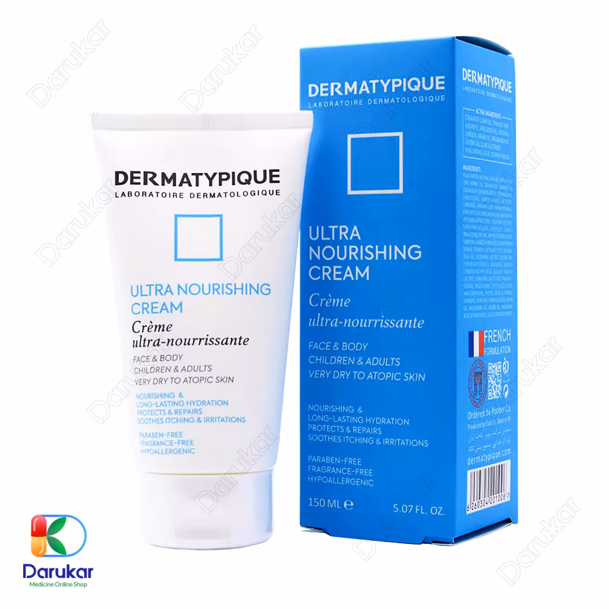 کرم مرطوب کننده و آبرسان پوست خشک درماتیپیک، 50 میلی لیتر