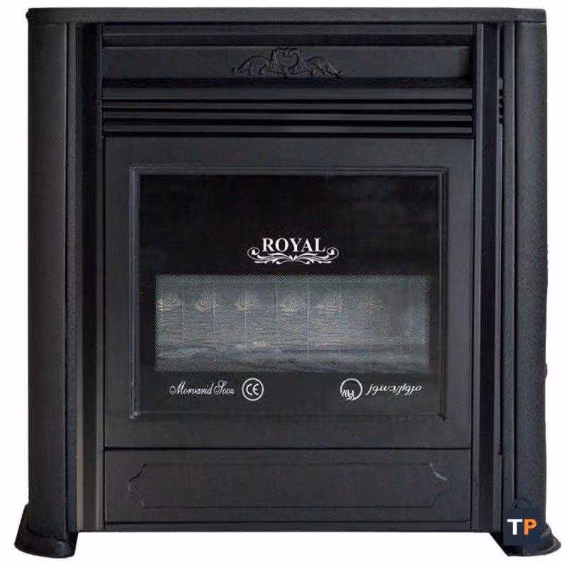 بخاری گازی مروارید سوز شرق طرح شومینه رویال مدل 9000