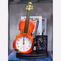 ساعت رومیزی گیتار فانتزی ( خرید عمده و تک ساعت رومیزی گناوه مارکت )1