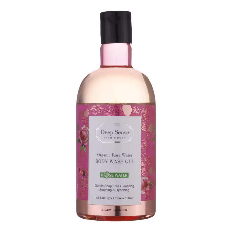 شامپو بدن گلاب دیپ سنس مناسب انواع پوست 400 میلی لیتر  Deep Sense Organic Rose Water Body 400ml