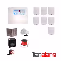 پکیج دزدگیر اماکن باسیم مدل فایواستار سیم کارتی و تلفنیFS206H67