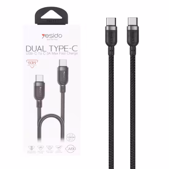 کابل تبدیل USB-C به USB-C یسیدو مدل CAI90 به طول 1.2 متر
