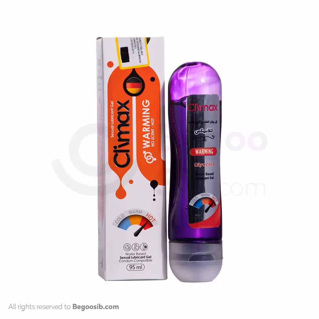 ژل روان کننده و گرم کننده آمیزشی گلیسیرین بدون اسانس کلایمکس 95 میلی لیتری