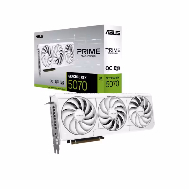 کارت گرافیک ASUS Prime RTX 5070 OC 12G White Edition