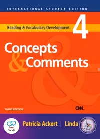 کتاب انگلیسی Reading And Vocabulary Development 4 Concepts And Comments 3th Edition