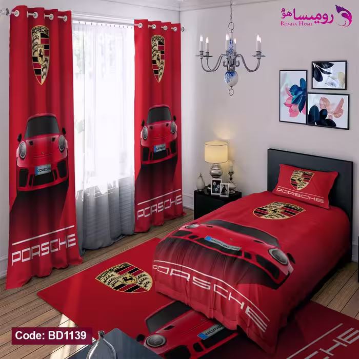 قیمت و خرید روتختی طرح پورشه یک نفره برند دکو کد BD1139