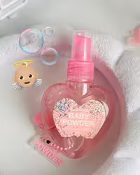 بادی میست و عطربیکینی قلبی بارایحه پودر بچه   baby POWDER 🌸👶 بسیار خوشبو از برند Luneco ترند اینستاگرام