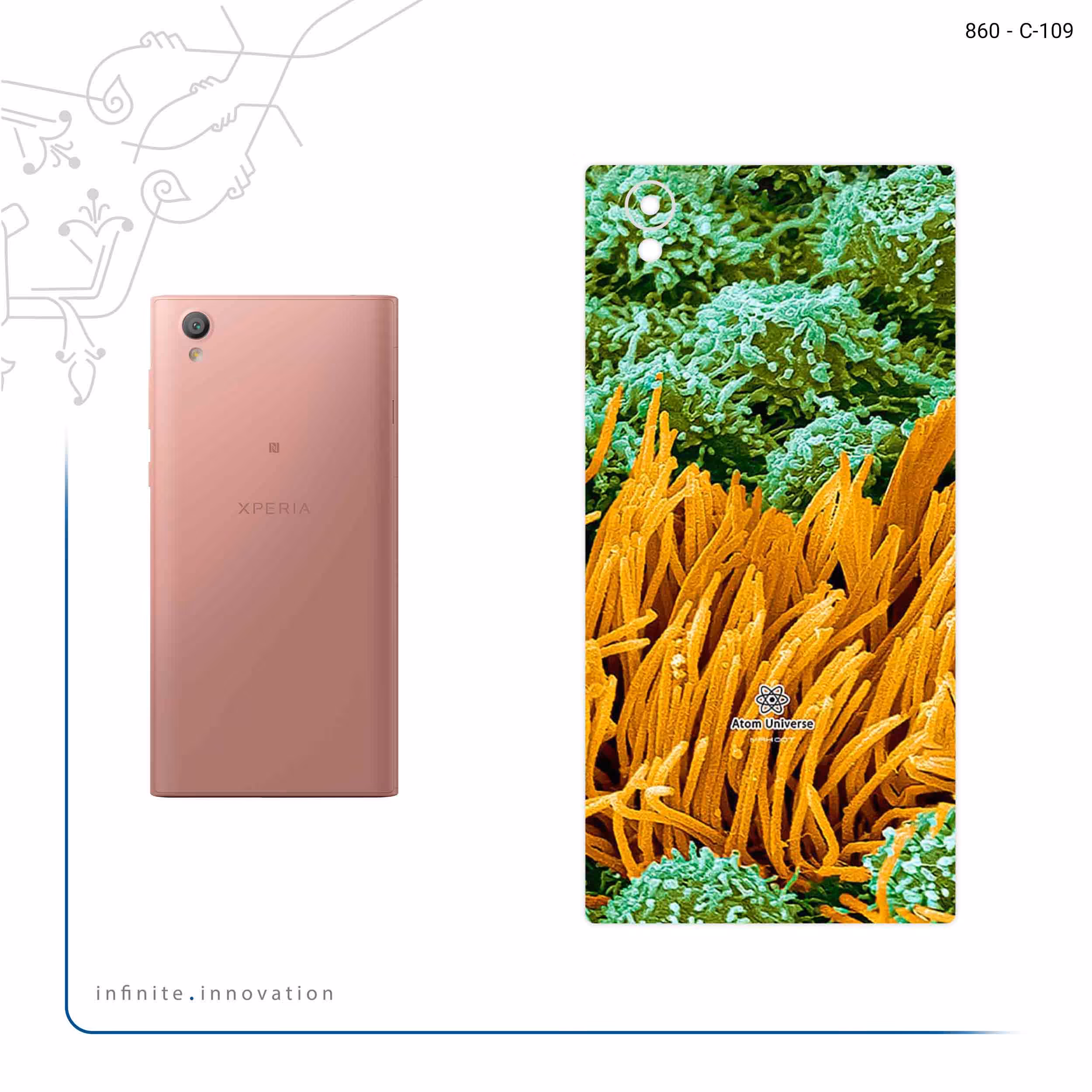 برچسب پوششی ماهوت مدل Atom Universe 6 مناسب برای گوشی موبایل سونی Xperia L1