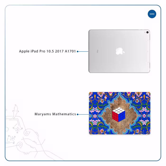 برچسب پوششی ماهوت مدل Maryams Mathematics مناسب برای تبلت اپل iPad Pro 10.5 2017 A1701