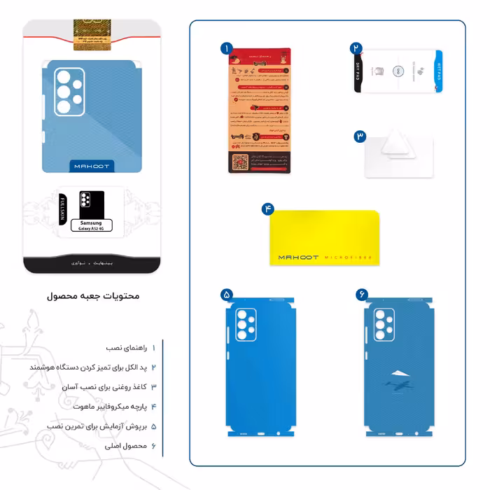 برچسب پوششی ماهوت مدل Minimal Paper Airplane-FullSkin مناسب برای گوشی موبایل سامسونگ Galaxy A52 4G