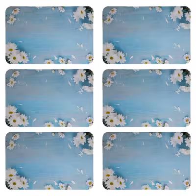 زیربشقابی طرح گل کد 8140 بسته 6 عددی