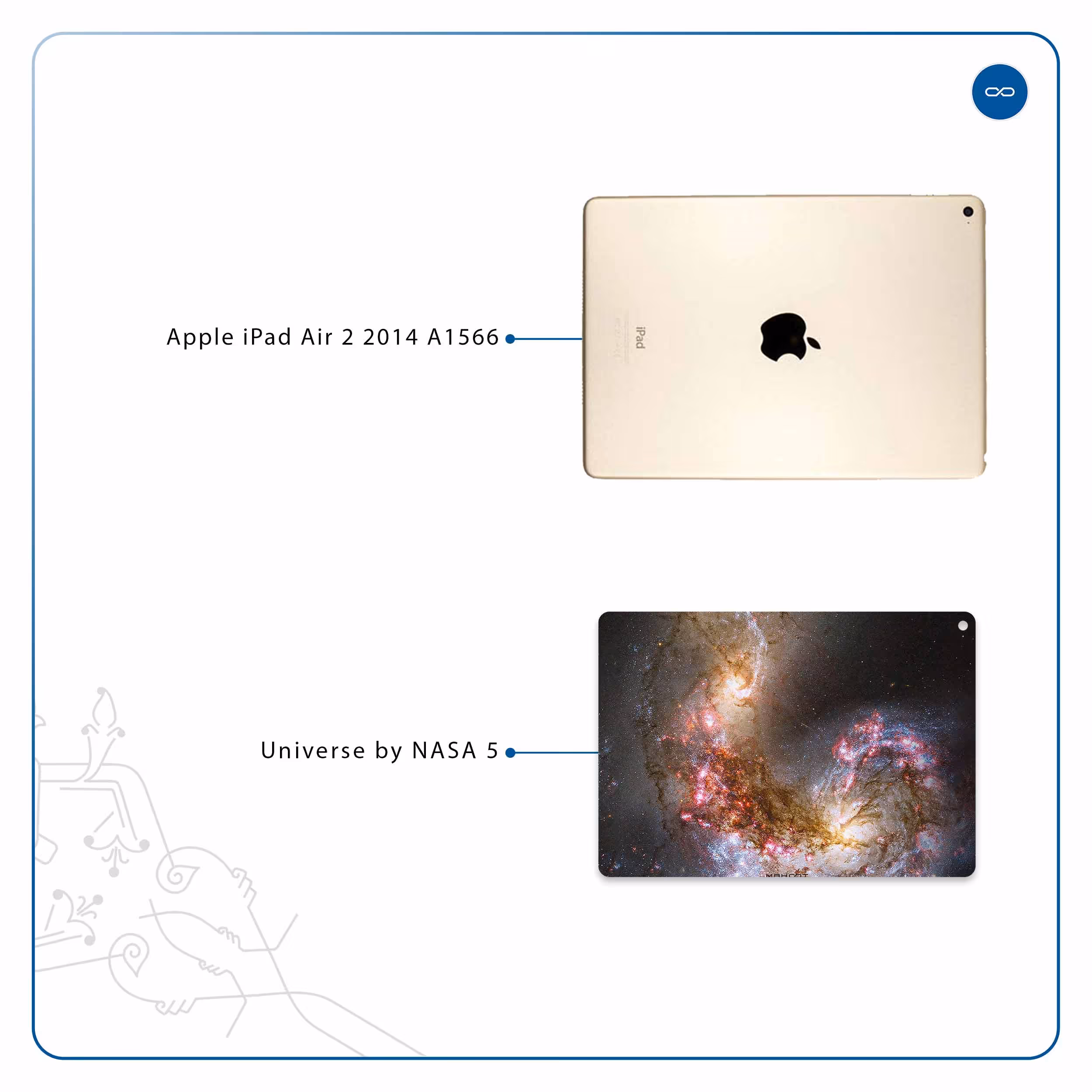 برچسب پوششی ماهوت مدل Universe-by-NASA-5 مناسب برای تبلت اپل iPad Air 2 2014 A1566