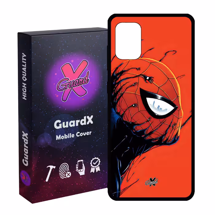کاور گارد ایکس طرح مرد عنکبوتی مدل Glass10566 مناسب برای گوشی موبایل سامسونگ Galaxy A51 4G