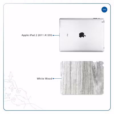 برچسب پوششی ماهوت مدل White Wood مناسب برای تبلت اپل iPad 2 2011 A1395