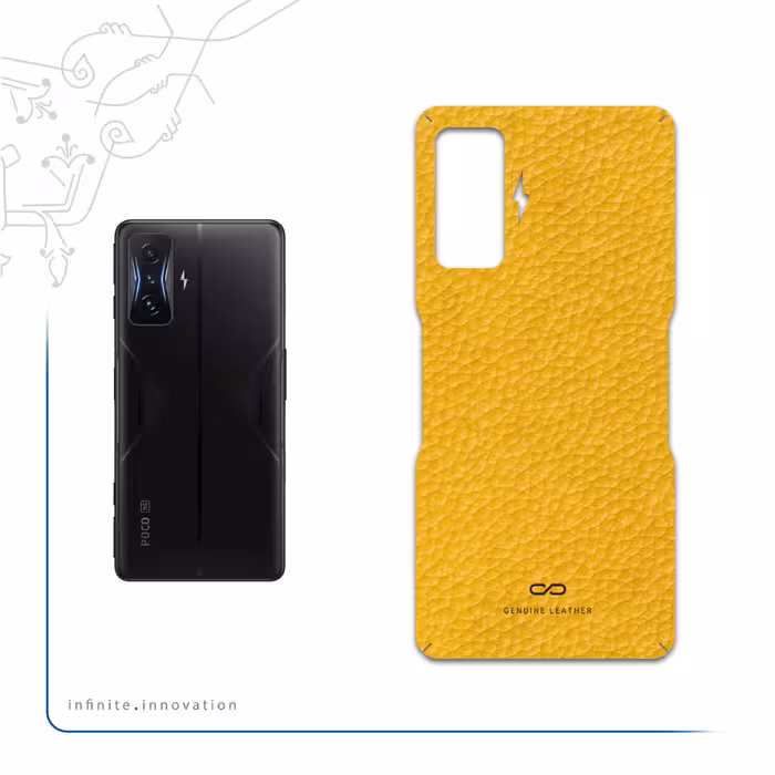 برچسب پوششی ماهوت مدل Mustard-Leather مناسب برای گوشی موبایل شیائومی Redmi K50 Gaming