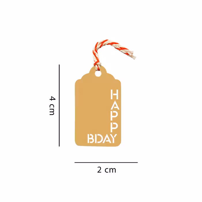 ابزار کادویی مدل گیفت تگ طرح happy birthday کد 02 مجموعه 10 عددی