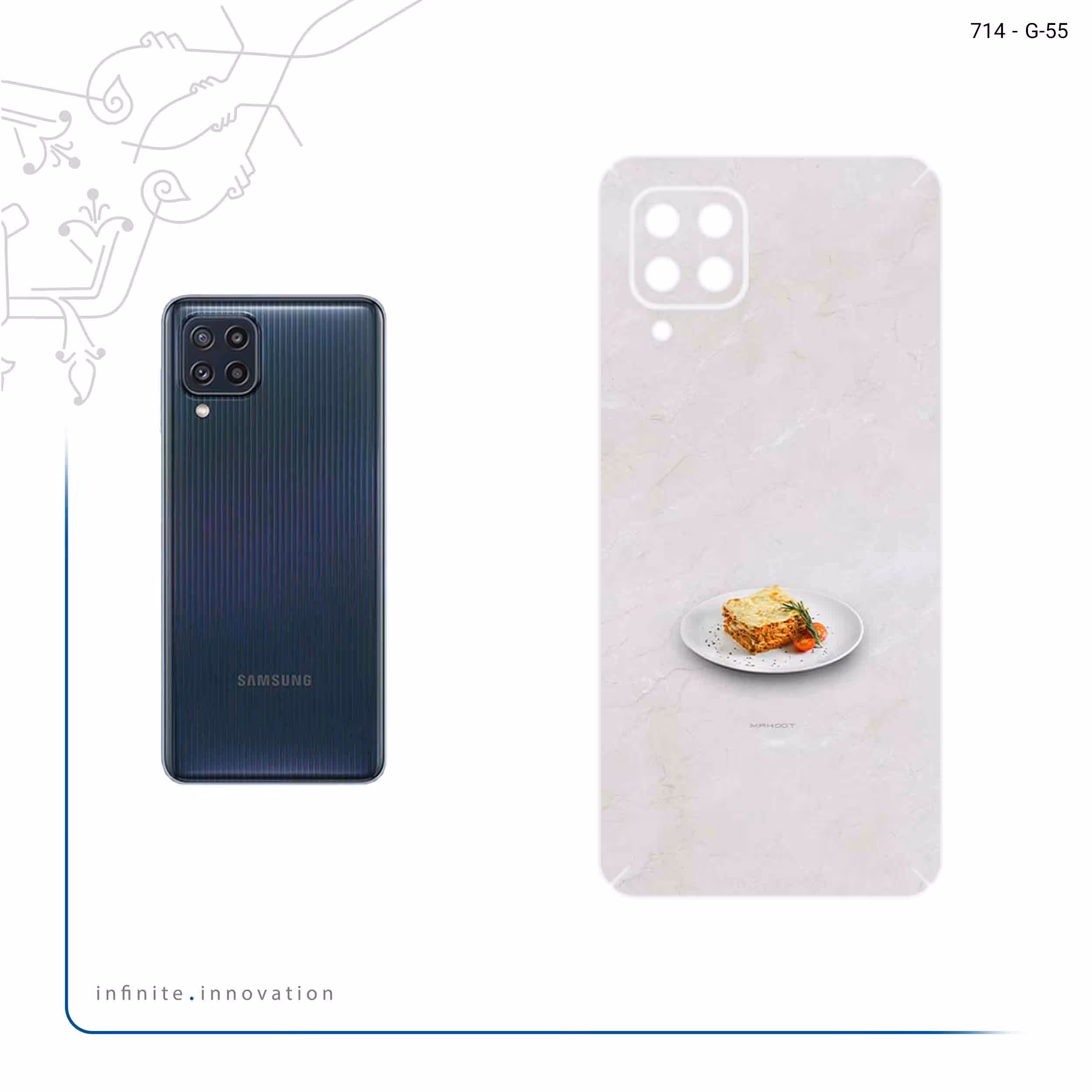 برچسب پوششی ماهوت مدل Lasagne مناسب برای گوشی موبایل سامسونگ Galaxy M32