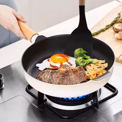 سرویس کفگیر و ملاقه  6 پارچه شنگیا مدل سیلیکونی