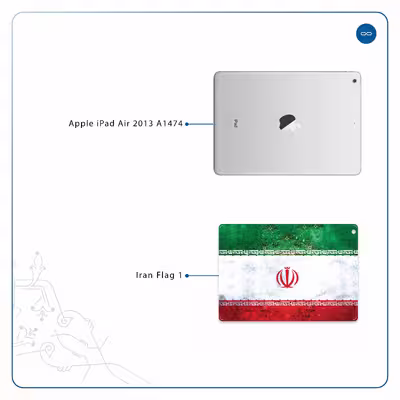 برچسب پوششی ماهوت مدل Iran-Flag-1 مناسب برای تبلت اپل iPad Air 2013 A1474