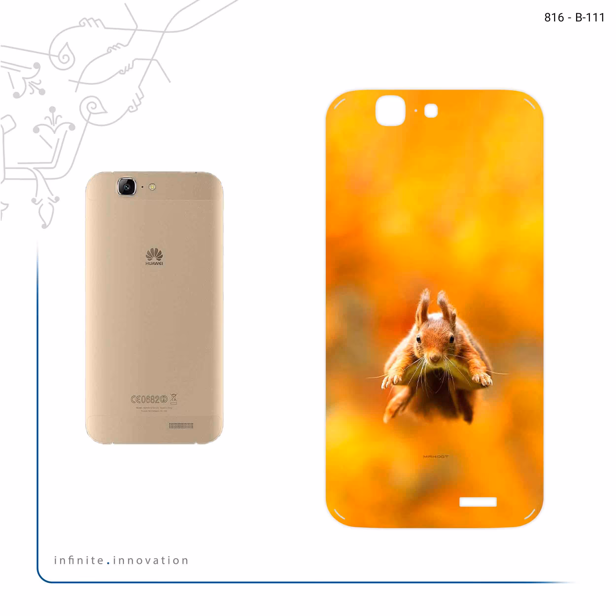 برچسب پوششی ماهوت مدل Squirrel مناسب برای گوشی موبایل هوآوی Ascend G7