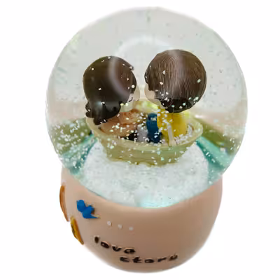 گوی موزیکال مدل پمپی Love Story طرح گنجشک و درخت کد PA4071