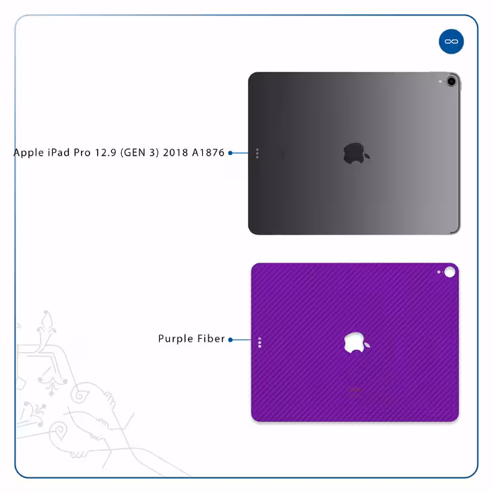 برچسب پوششی ماهوت مدل Purple-Fiber مناسب برای تبلت اپل iPad Pro 12.9 (GEN 3) 2018 A1876