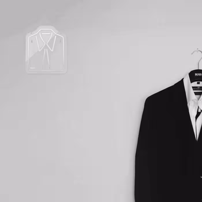 چراغ دیواری نئون دیزاین طرح Men-Clothes_WHT