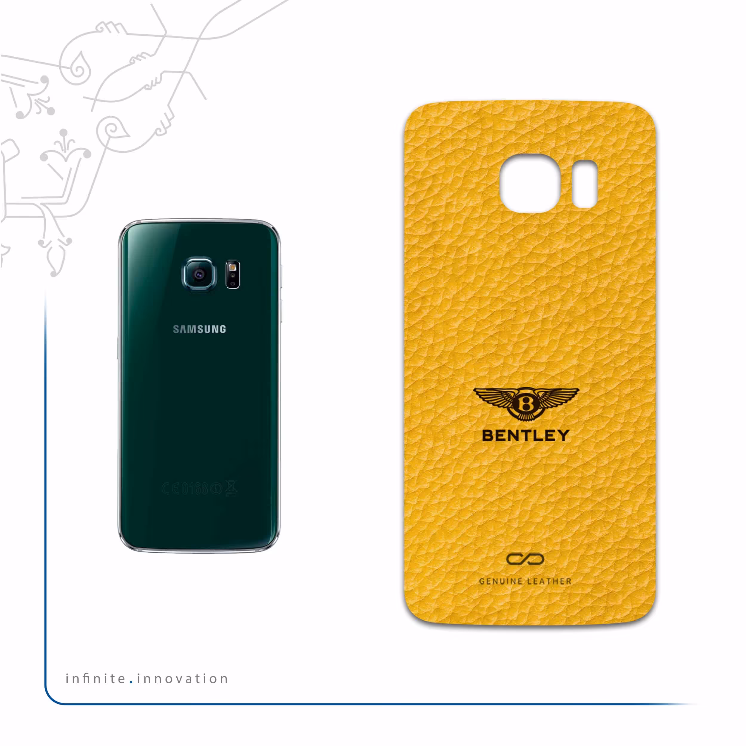 برچسب پوششی ماهوت مدل ML-BNTLY مناسب برای گوشی موبایل سامسونگ Galaxy S6 Edge