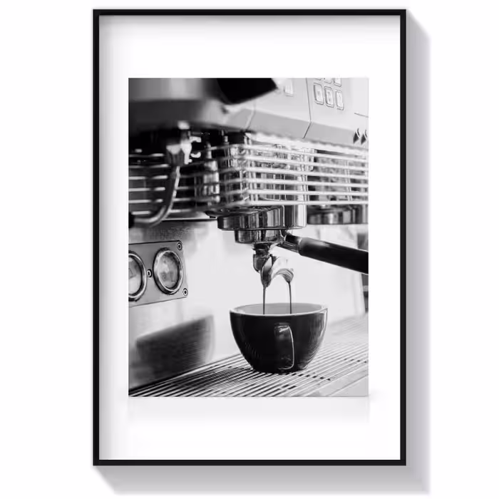 تابلو سیاه سفید طرح Espresso Brew