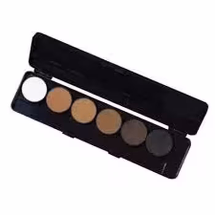 پالت ابرو ماسکات Aqua Color | 6 رنگ طبیعی | فرم‌دهی و اصلاح ابرو