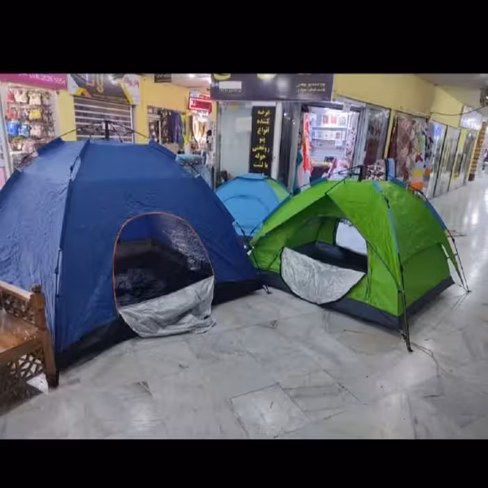 چادر کوهنوردی و مسافرتی اتوماتیک چتری ( نیلوفری ) 8 نفره ( 4 نفر خواب) ضد آب و آب گریز