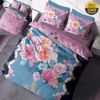 سرویس روتختی طرح گل رز برند Turkaz دو نفره کد 2069