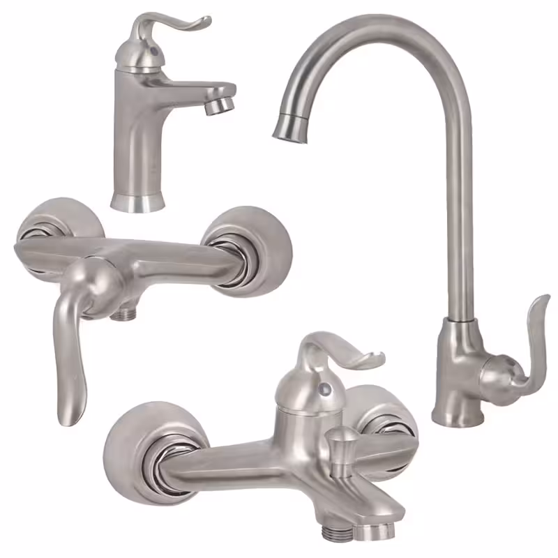 ست شیرالات کسری مدل رابین کروم مات