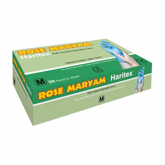 دستکش چند منظوره حری تکس سایز متوسط رز مریم 50 عددی