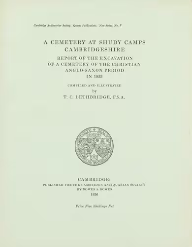 خرید و دانلود نسخه کامل کتاب A Cemetery at Shudy Camps, Cambridgeshire: Report of the Excavation of a Cemetery of the Christian Anglo-Saxon Period in 1933