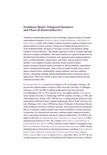 خرید و دانلود نسخه کامل کتاب Nonlinear Spatio-Temporal Dynamics and Chaos in Semiconductors (Cambridge Nonlinear Science Series)