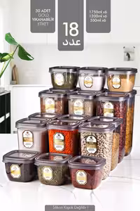 ظروف 18 تکه نگهداری حبوبات Kitchen Life کد MCH07842