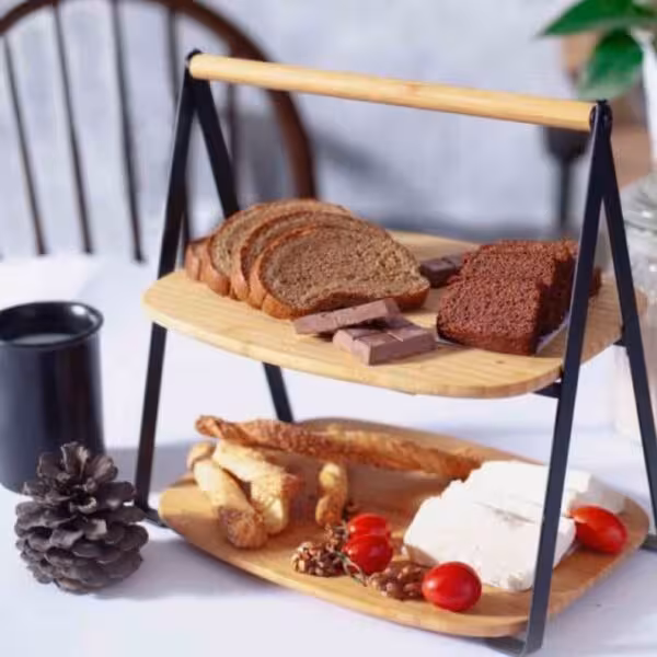 استند دو طبقه بامبو و فلز 157703