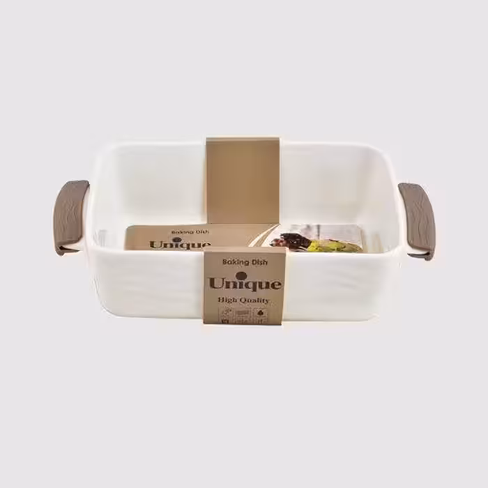 ظرف پخت و پز سرامیکی دسته سیلیکون یونیک کد 1055