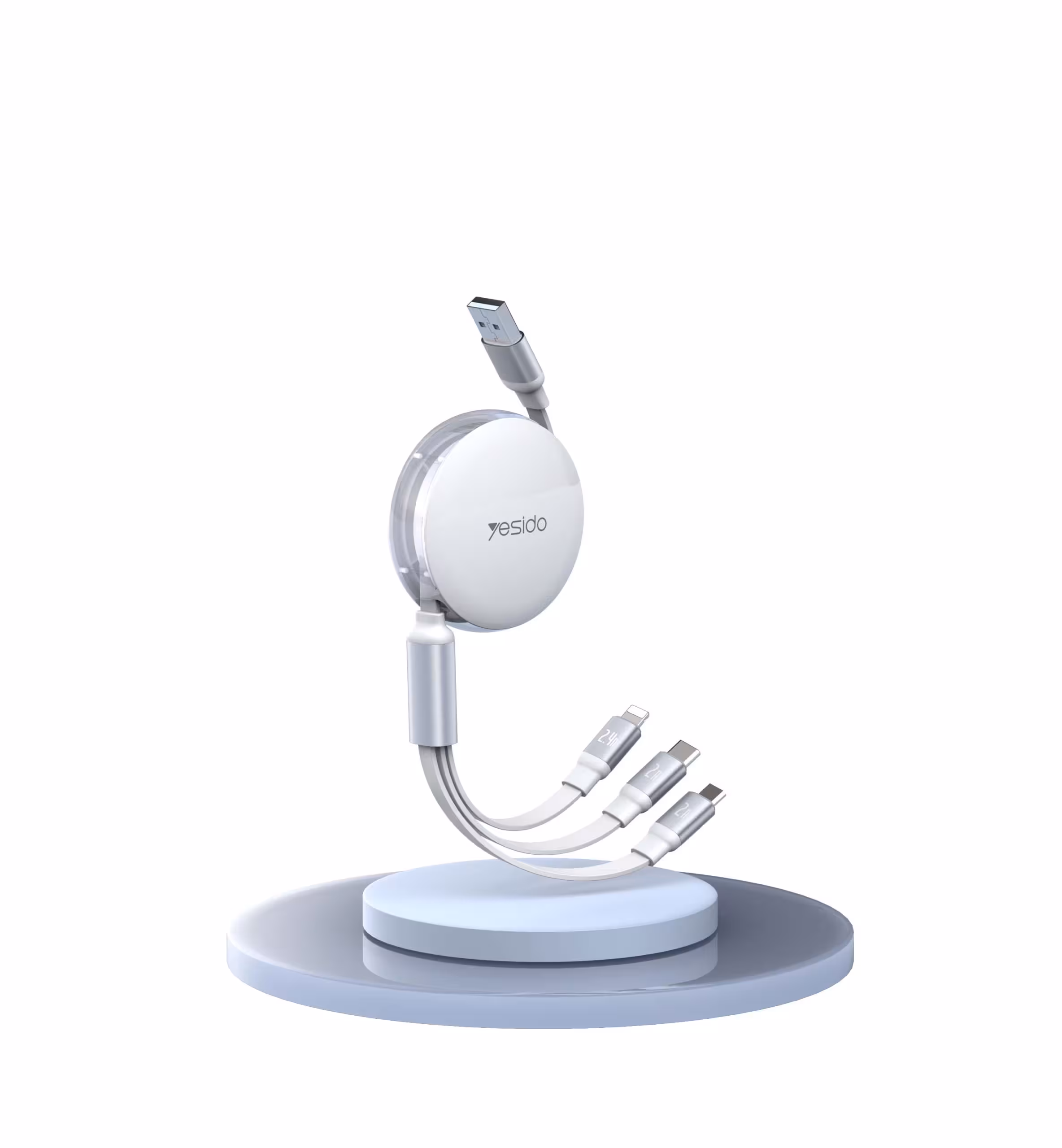 کابل 3 سر فست شارژ YESIDO CA-117 2.4A 1.2m