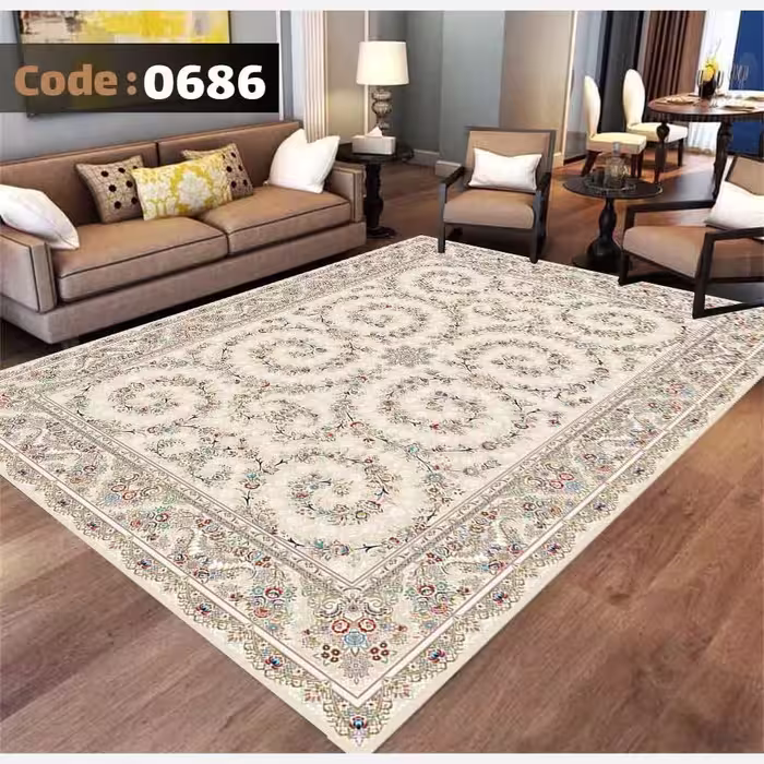 روفرشی 12متری کشدار  کد 0686 کرم