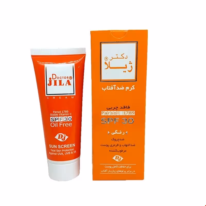 کرم ضد آفتاب فاقد چربی SPF30 رنگی دکتر ژیلا 65 گرمی