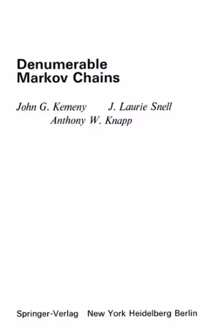 خرید و دانلود نسخه کامل کتاب Denumerable Markov Chains