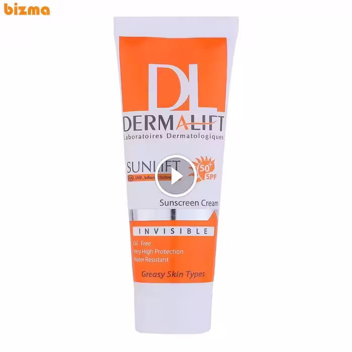 کرم ضدآفتاب بی‌رنگ درمالیفت Sunlift SPF50 مناسب پوست‌ چرب حجم 40 میلی‌لیتر