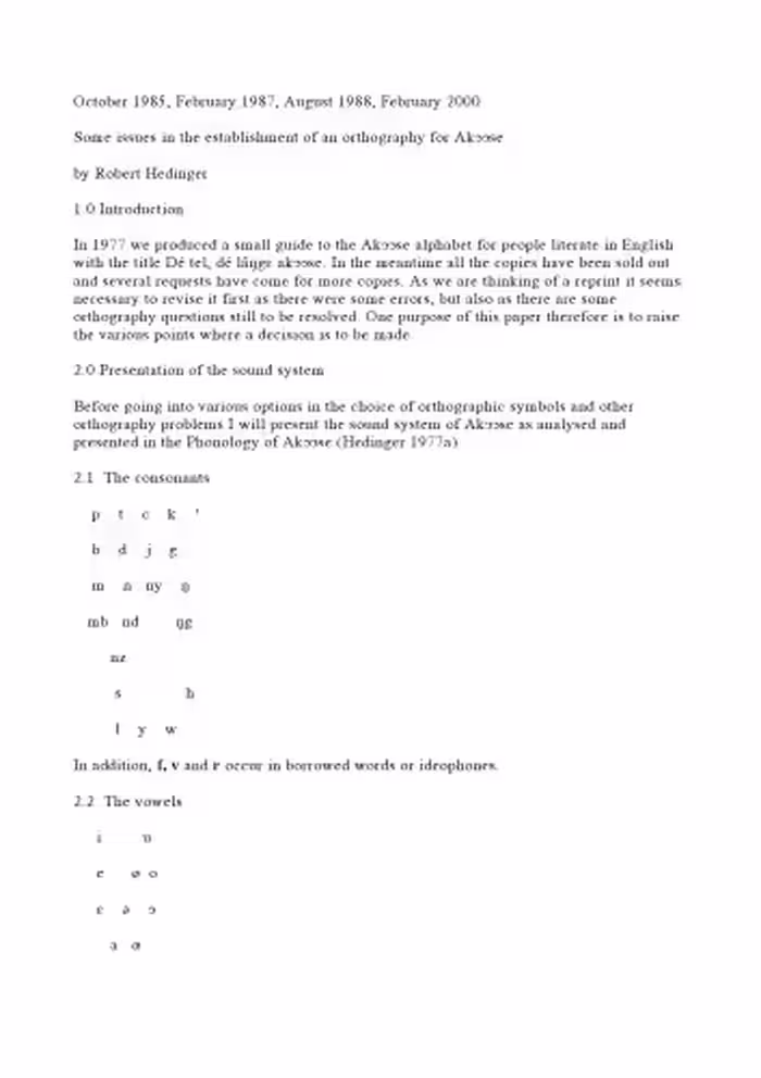 خرید و دانلود نسخه کامل کتاب Some issues in the establishment of an orthography for Akɔɔse