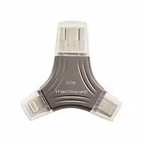 فلش مموری مدل I-FLASH USB 3.0iC ظرفیت 32 گیگابایت با رابط USB 3.0، microUSB، USB Type-C