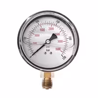 گیج فشار صفحه 10 سانت روغنی 250 بار