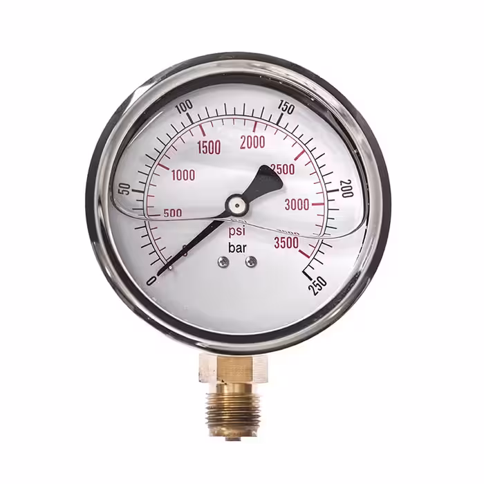 گیج فشار صفحه 10 سانت روغنی 250 بار